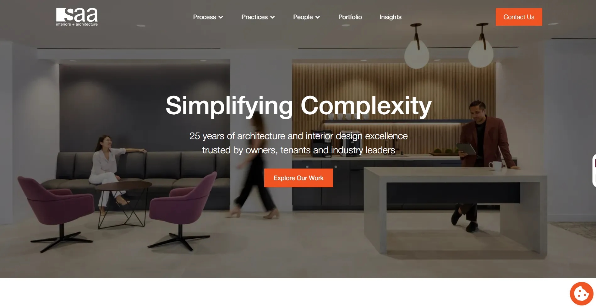 SAA interiors and architecture Webflow site by Quixta
