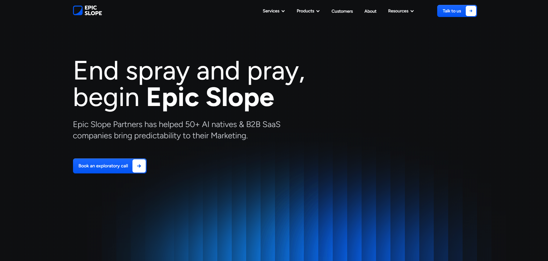 Epic Slope Partners Webflow agency website