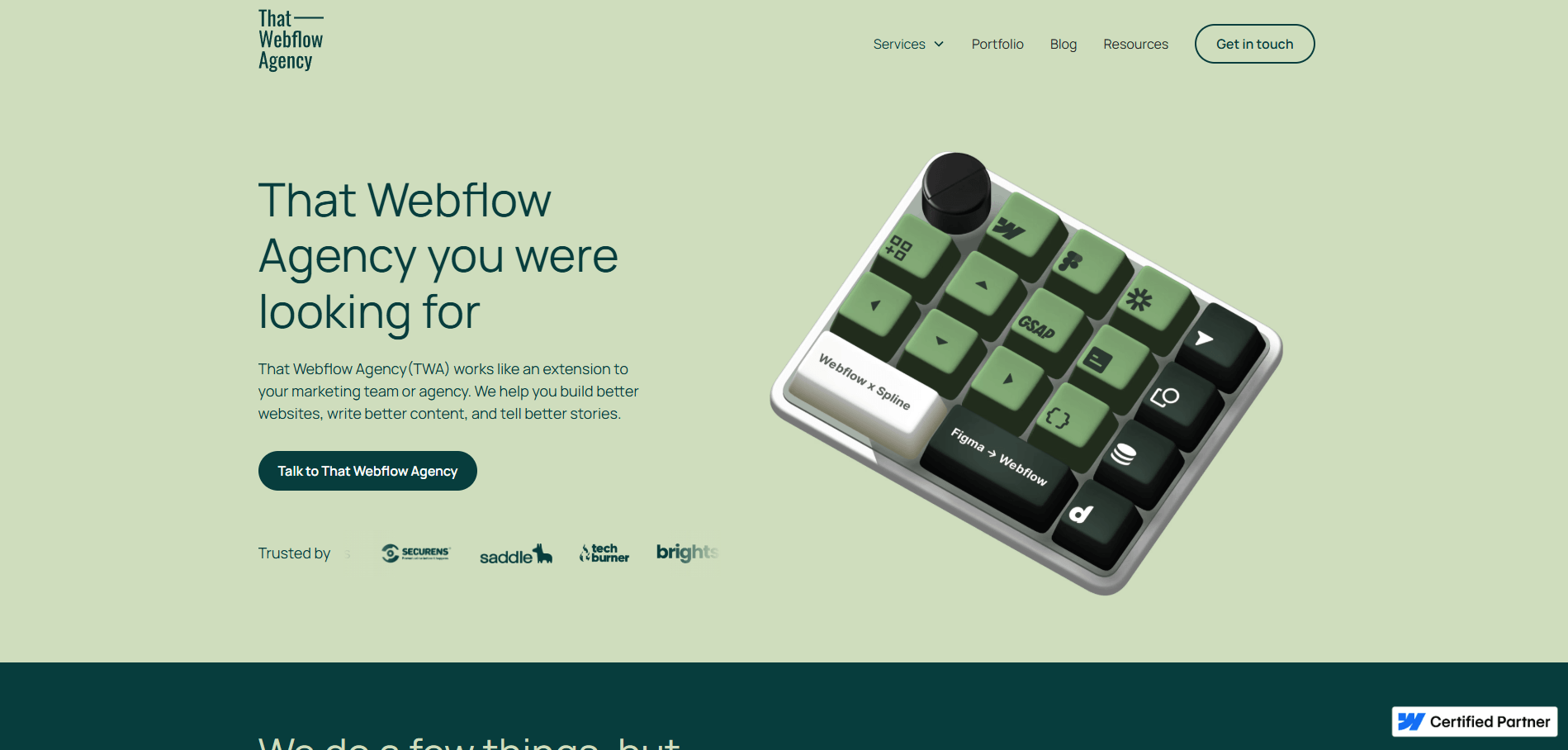 That Webflow Agency website