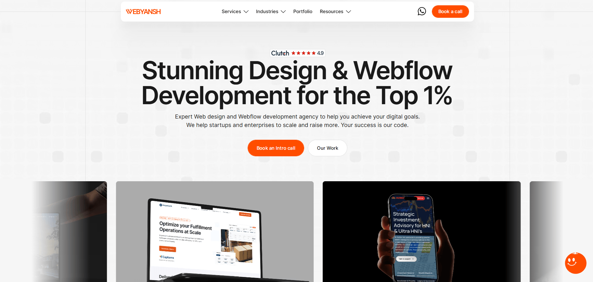 Webyansh Webflow development agency website