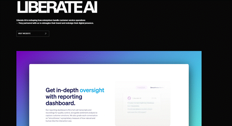 Animated preview of a Webflow website built by SVZ