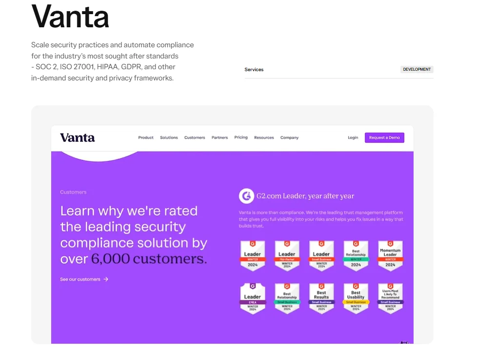 Screenshot of a Webflow website built by Finsweet