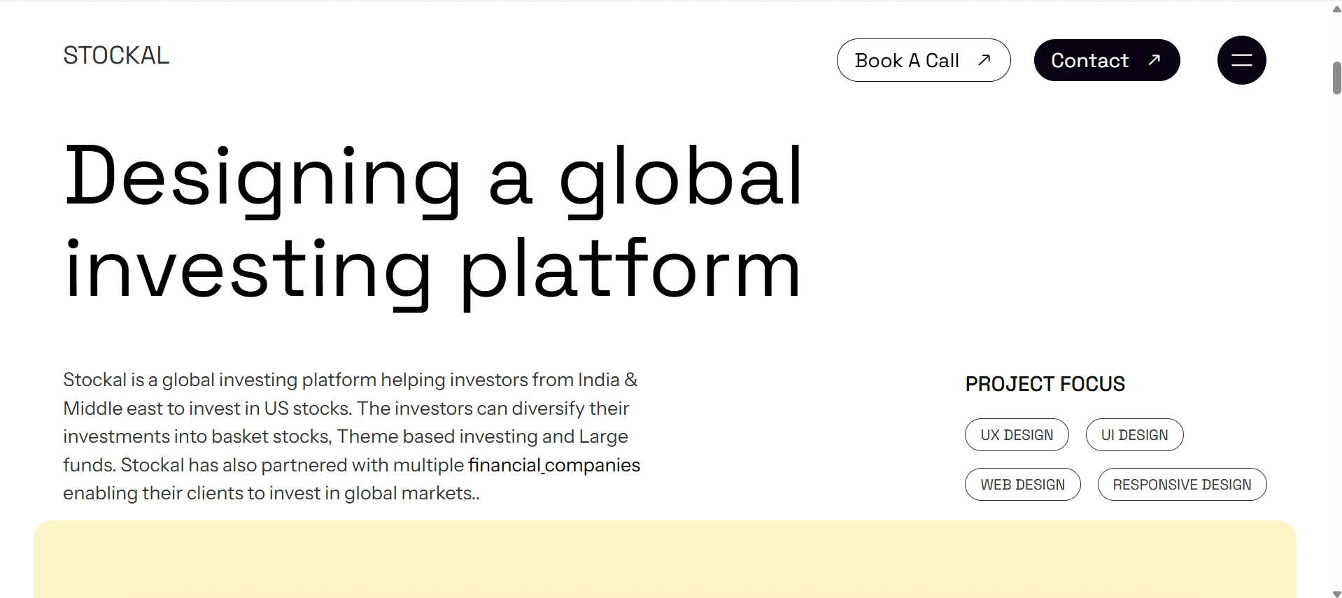 Screenshot of a Webflow website built by Alien Design